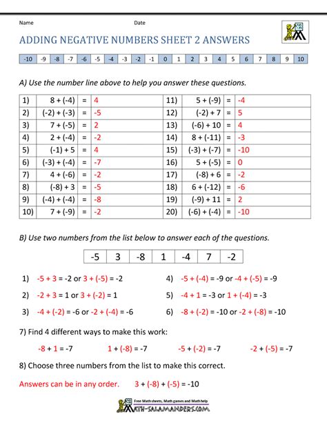 negative and positive practice problems.